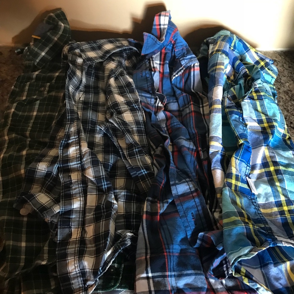 Boys long sleeve flannel shirts 5/6
